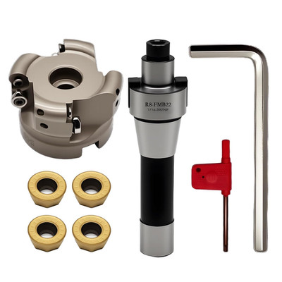 Rotating Milling Face Mill Cutter for Rapid Machining of Material, R8-FMB22 Hand