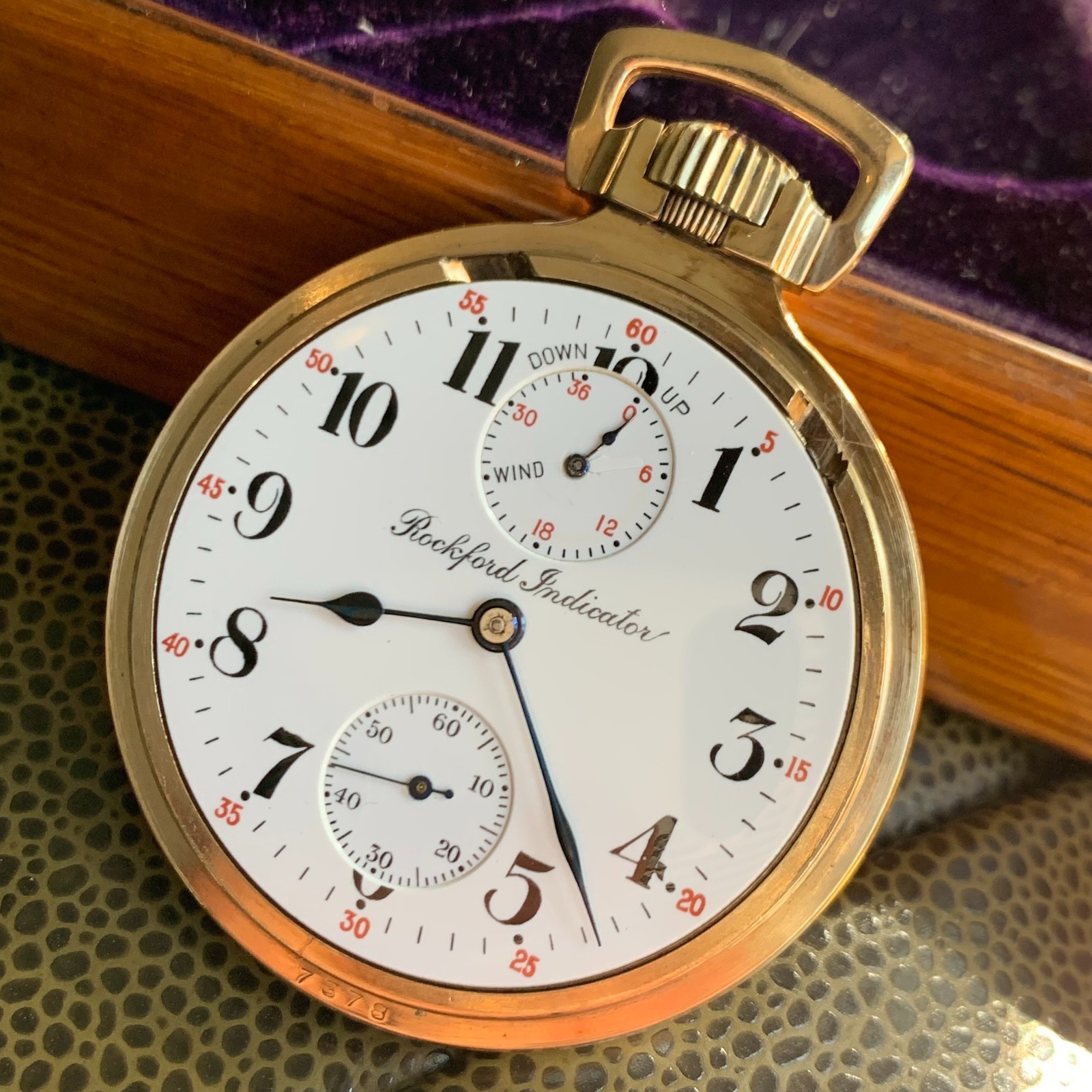 1911 Rockford Grade 655 Wind Indicator 21 Jewels Railroad Pocket Watch