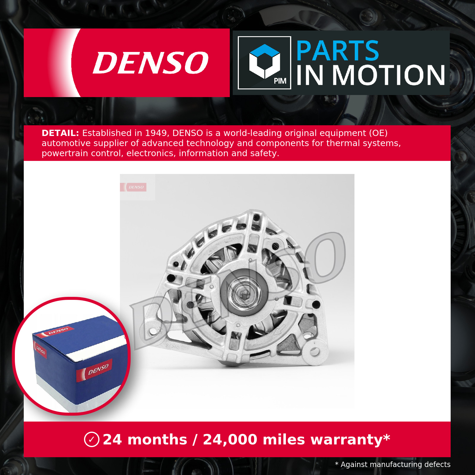 Alternator DAN655 Denso 2871A303 2871A308 Genuine Top Quality Guaranteed New