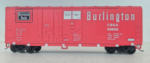 Coche de caja de grano HO Athearn 40' Burlington #52656 con acopladores Kadee y caja | Zustand: New