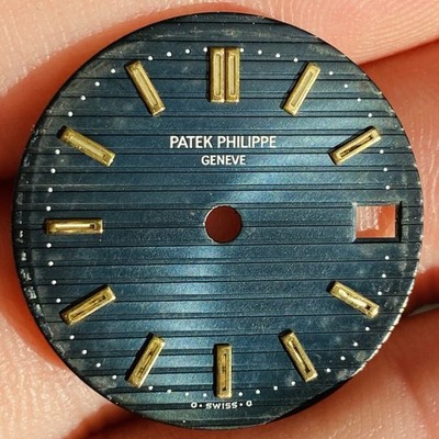 Patek Philippe Blue Dial For Nautilus 37mm Yellow Gold Model Ref 3800