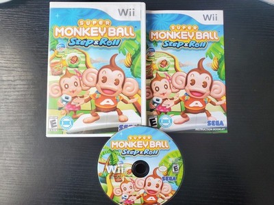 Super Monkey Ball: Step & Roll (Nintendo Wii, 2010) COMPLETE disk/case/manual