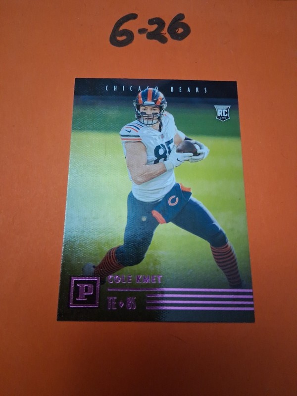 2020 Panini Chronicles - Panini Cole Kmet #PA-27 Pink (RC)