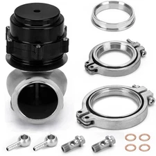 60MM V-Band Flange Clamp Wastegate EWG Waste Gate 10 & 18 PSI Spring Kits Black