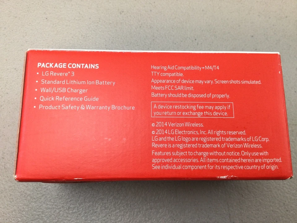 LG-VN170 Revere 3 Flip Phone Black New in Box - Image 4 of 4