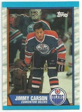 JIMMY CARSON 1989-90 TOPPS CARD NM-MT+ CONDITION EDMONTON OILERS