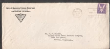 1943 cover Boyle Manufacturing Co Los Angeles to United States Steel Alameda CA