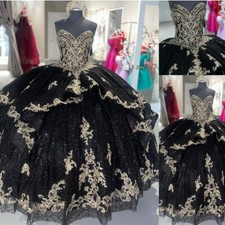 Sparkle Quinceanera Dresses Lace Sweetheart 15 16 Birthday Party Prom ball Gowns