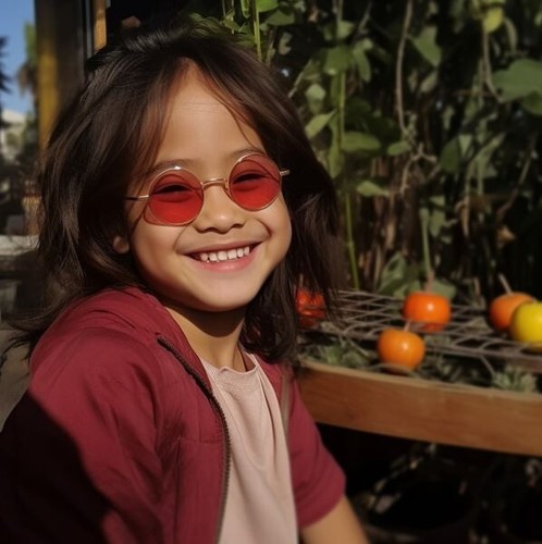 KIDS CHILD SIZE RED ROUND SUNGLASSES COLORED LENS GOLD FRAME HIPPIE CIRCLE UV400 - Picture 2 of 10