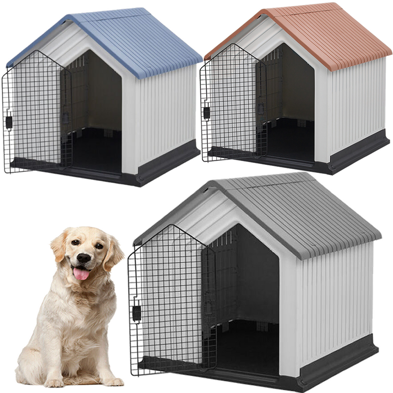 XL Large Plastic Dog Kennel Pet House Indoor Outdoor Weatherproof