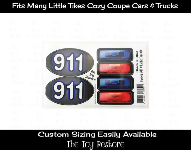 little tikes police car stickers