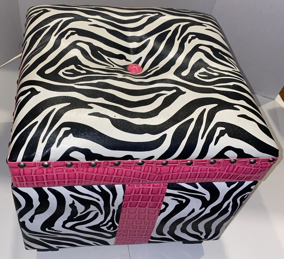 14” Cube Ottoman Pouffe Storage Box Lounge Seat Footstool 14” Cube Ottoman Pouffe Storage Box Lounge Seat Footstool