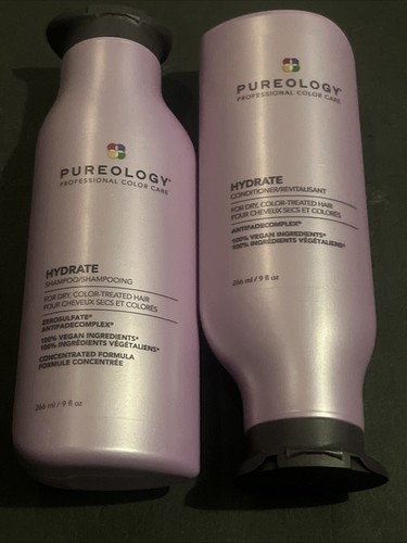 SET SHAMPOO E BALSAMO PUREOLOGY HYDRATE - DUO 9 fl oz NUOVO SPEDIZIONE GRATUITA!!