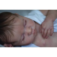 19" Reborn Doll Levi Sleeping Newborn Dolls Full Vinyl Body Girl/Boy Painted