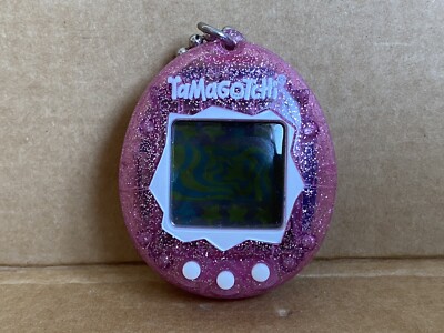 Bandai Original Tamagotchi Pink Glitter Electronic Pet, Gen 2, Good