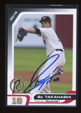 2018 Visalia Rawhide BO TAKAHASHI Signed Card autograph auto DBACKS SEIBU LIONS