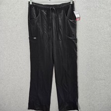 Dickies Women Scrub Bottom Medium Black EDS Essentials Pockets Drawstring NWT