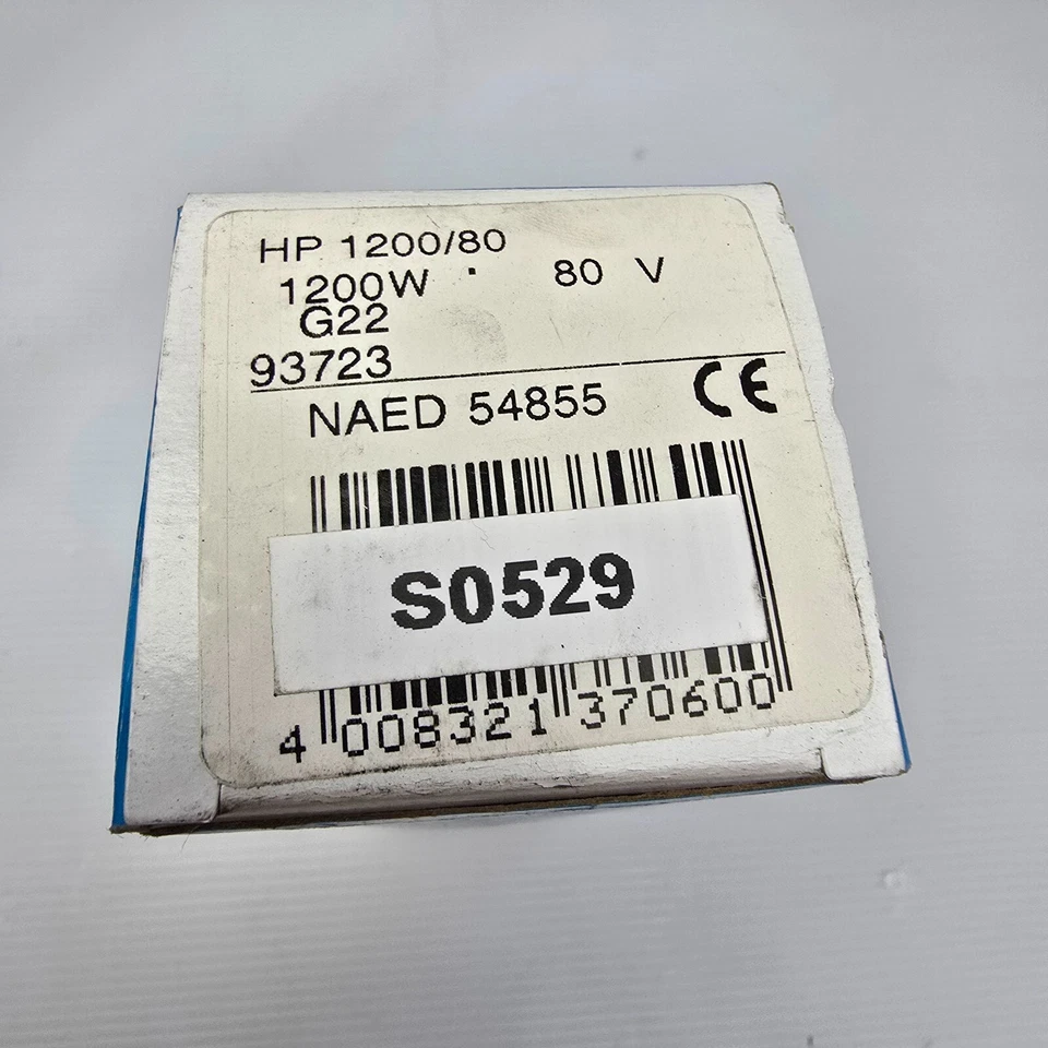 Halogen Display/Optic Lamp  1200W 93723 80V G22 NAED 54855 - Image 3 of 4