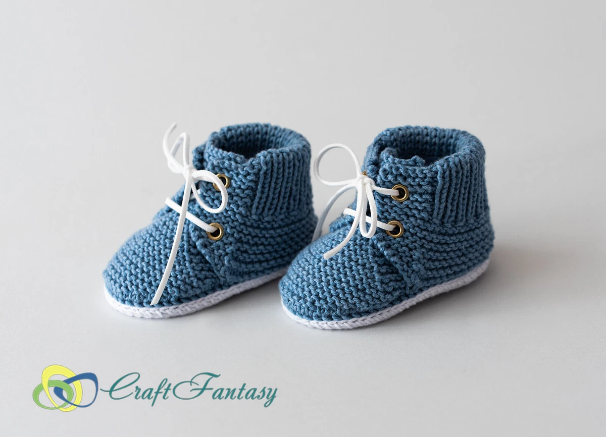 Hand Knitted Crochet Baby booties cotton boots first shoes Knit To