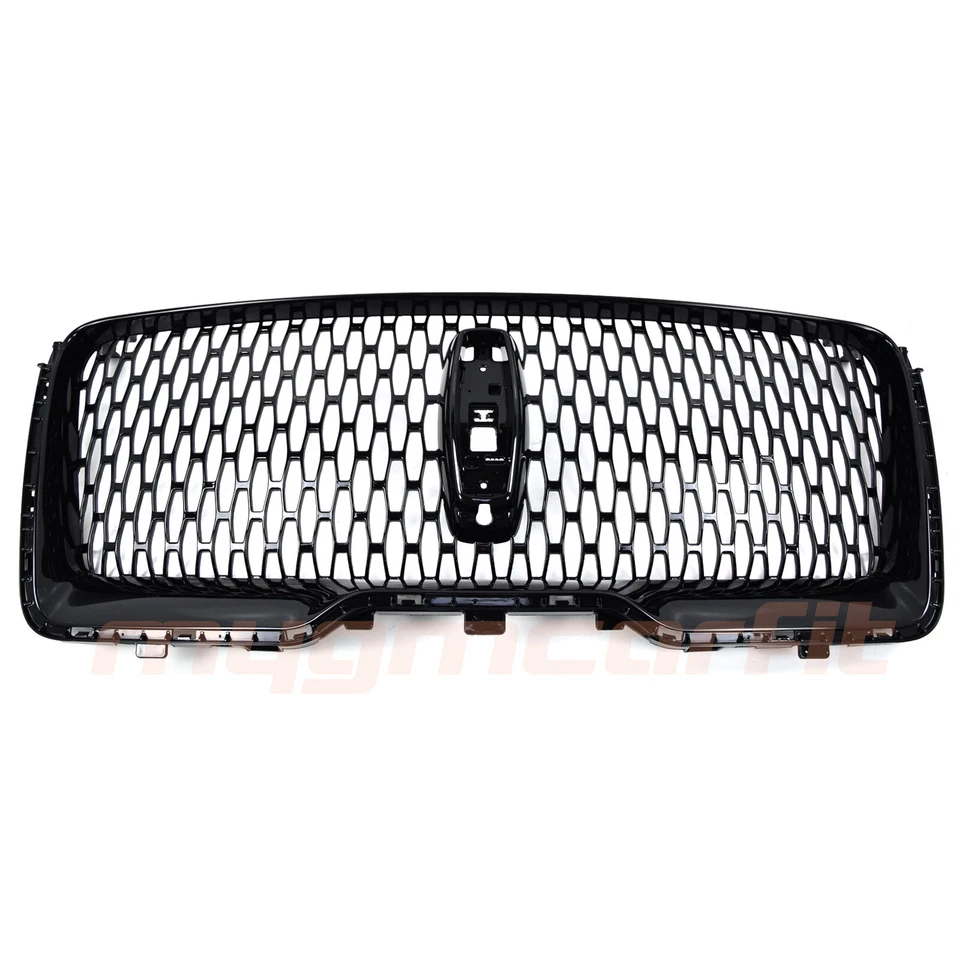 Parrilla superior delantera deportiva negra brillante para Lincoln Navigator 2018 2019 2020 2021 Foto 4 de 4