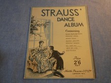 SHEET MUSIC - STRAUSS' DANCE ALBUM - 8 TUNES - WALTZ - POLKA