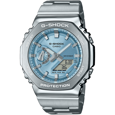 【新品未使用 】カシオG-SHOCK GM-2110D-2AJFスカイブルー CASIO G-SHOCK GM-2110D-2AJF FULL METAL Analog Digital Watch Sky