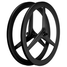 Set ruote in carbonio a tre razze 700C 55 mm bici da strada tubeless tre razze