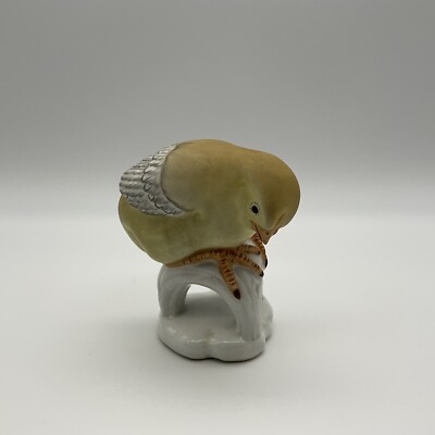 Vintage Signed C. MARTINO Spain Hand Painted Ceramic Chick Figure 4'' H