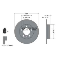 Textar 2X Bremsscheibe 92082503