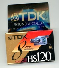 Tdk 8mm Video Cassette Hs120 Sealed High Standard 120 Tape Hs Camcorder