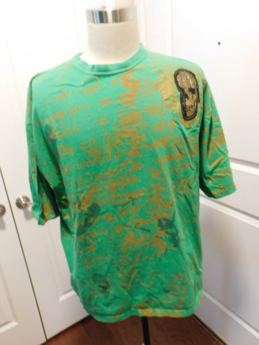 Mecca True Master Tshirt Short Sleeve Crewneck Green Black Skull Pirate MEN 4X - Afbeelding 1 van 8