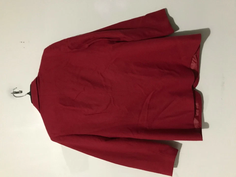 Kim Rogers Petite Talla 12P Rojo 100% Lana Traje Chaqueta Blazer Formal Mujeres Elegante Foto 4 de 4