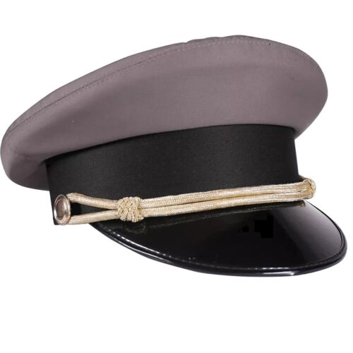 Chauffeur-Mütze grau mit Schild Fahrermütze KW 59-61 cm für Herren Hochzeit - Bild 1 von 1