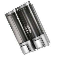 Double Soap Dispenser Shampoo Shower Bathroom Kitchen H4R6