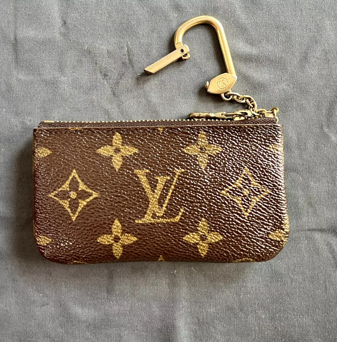 LOUIS VUITTON Monogram Pochette Cles Coin Purse M62650 LV Auth