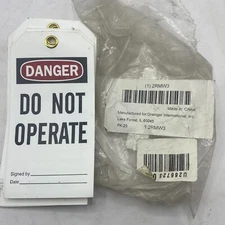 "Danger Do Not Operate" 6"x3" Lockout Tag, Sign, Label LOT OF 5 ⭐