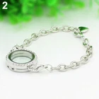 25mm Magnetic Rhinestone Living Memory Locket DIY 8" Bracelet Floating Charms