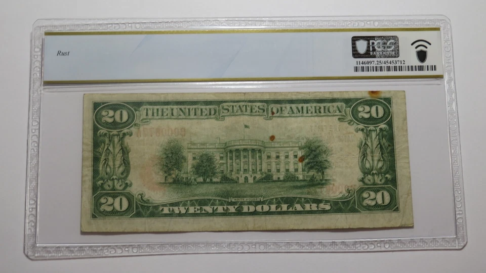 $20 1929 Miami Oklahoma OK National Currency Bank Note Bill Ch. #5252 VF25 PCGS - Image 4 of 4
