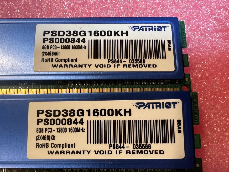 PATRIOT 16 GB (2x8GB)PSD38G1600KH PS000844 PC3-12800 1600MHZ - Image 4 of 4