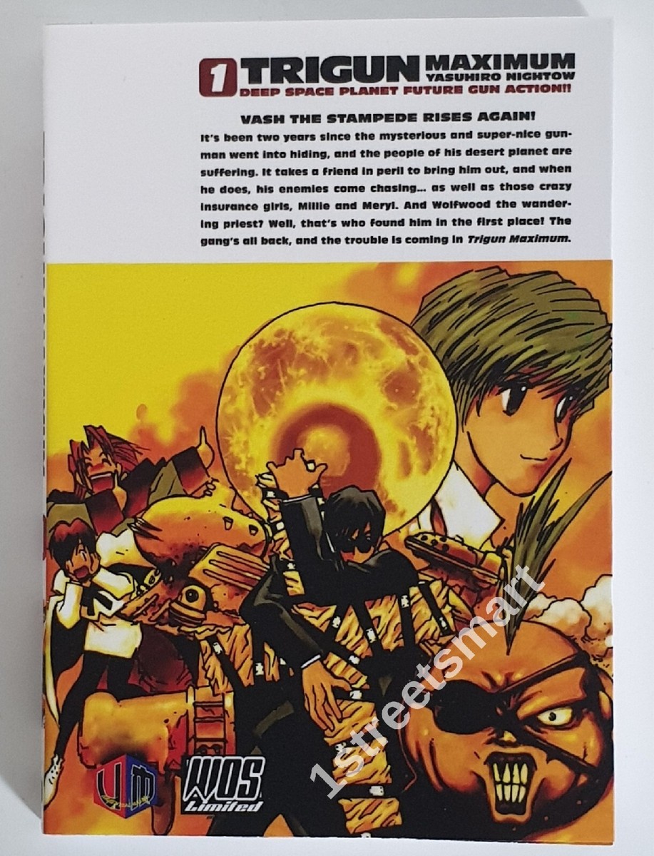 トライガン トライガンマキシマム　全巻　英語版 Complete Set 16 Trigun Maximum Manga 1-14 + 2 English VG Cnd Fast