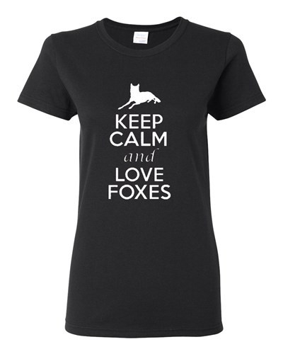 Ladies Keep Calm and Love Foxes Wildlife Animal Lover Fox Lover T-Shirt Tee - Bild 9 von 12