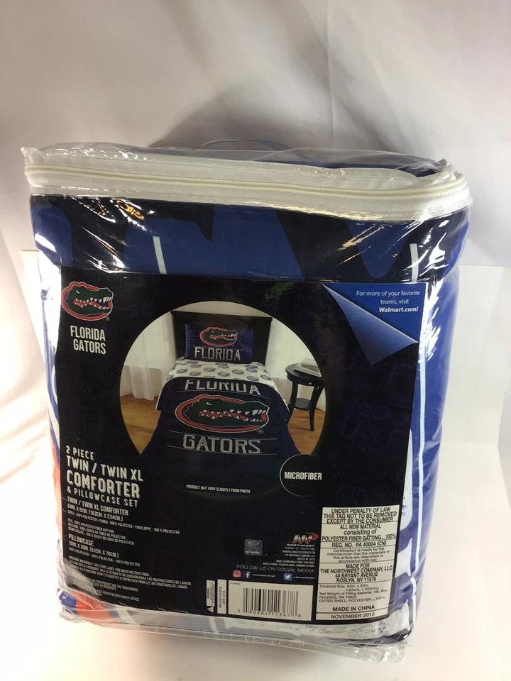 Edredón de cama con funda de almohada NCAA Florida Gators Twin/Twin XL - G22 Foto 2 de 2