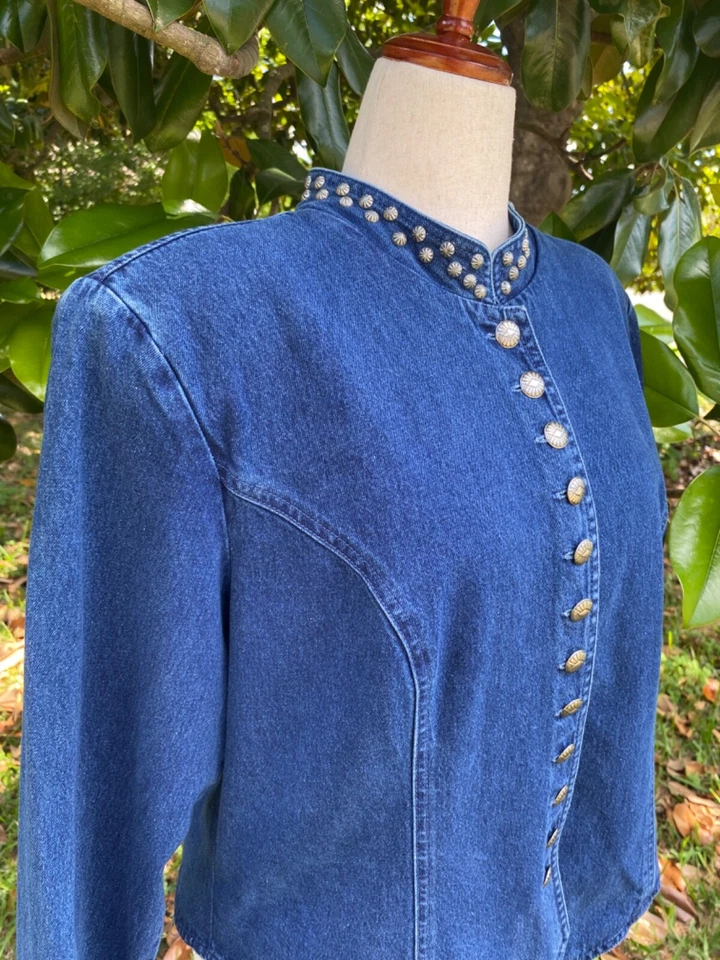 Vintage 80s Denim Western Jacket by Stonebridge  - Image 4 of 4
