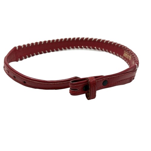 Belt Justin Genuine Leather Top Grain Cowhide Purple w/Silvertone