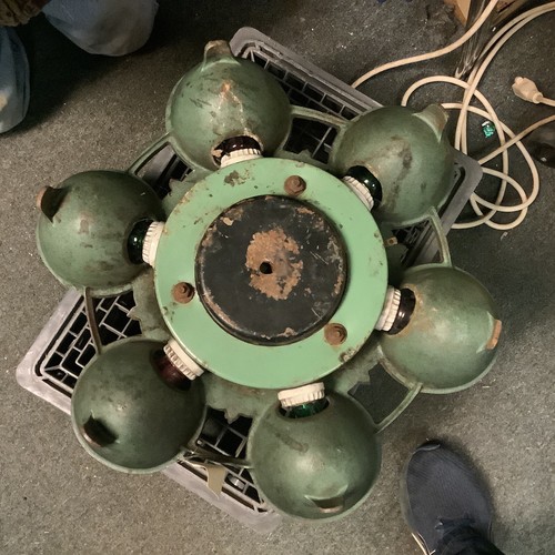 Vintage Antique CastIron Christmas Tree Stand W/lights(one leg is