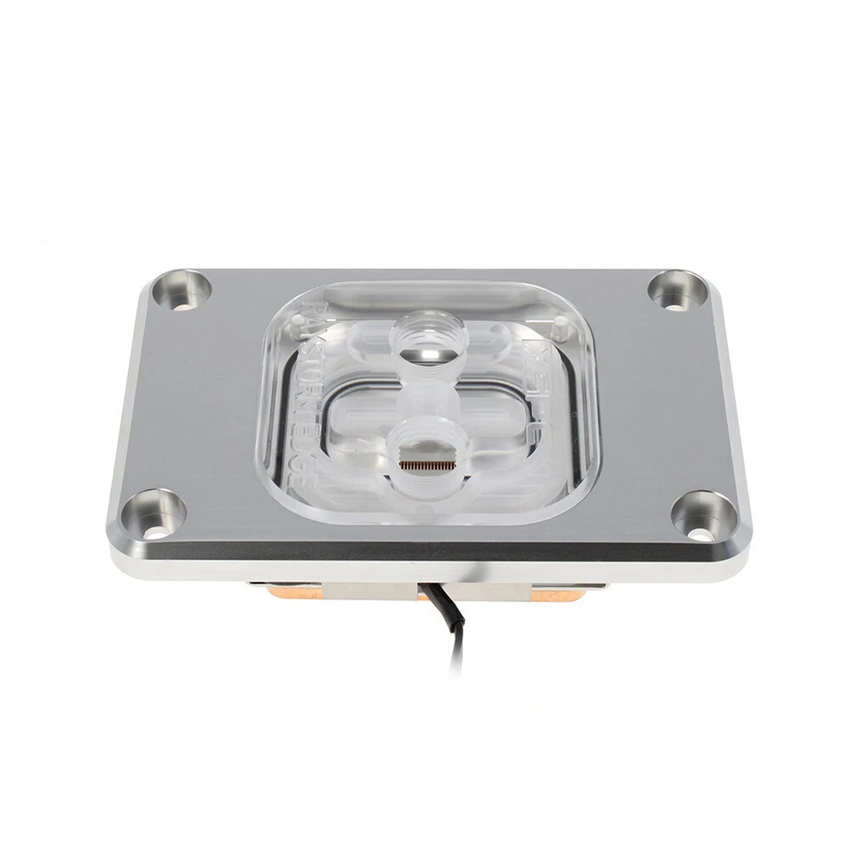 XSPC RayStorm EDGE CPU Water Block, AMD/AM4/AM5, Addessable RGB, Silver - Image 3 of 4