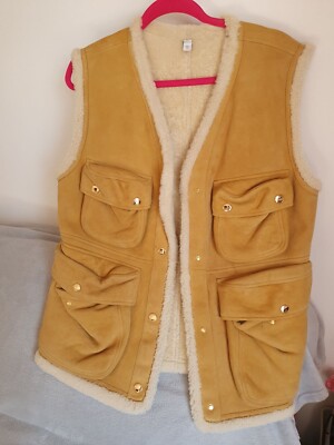 Sweater Vest Burberry Vest Womens Orange Burberry Sheepskin Borg