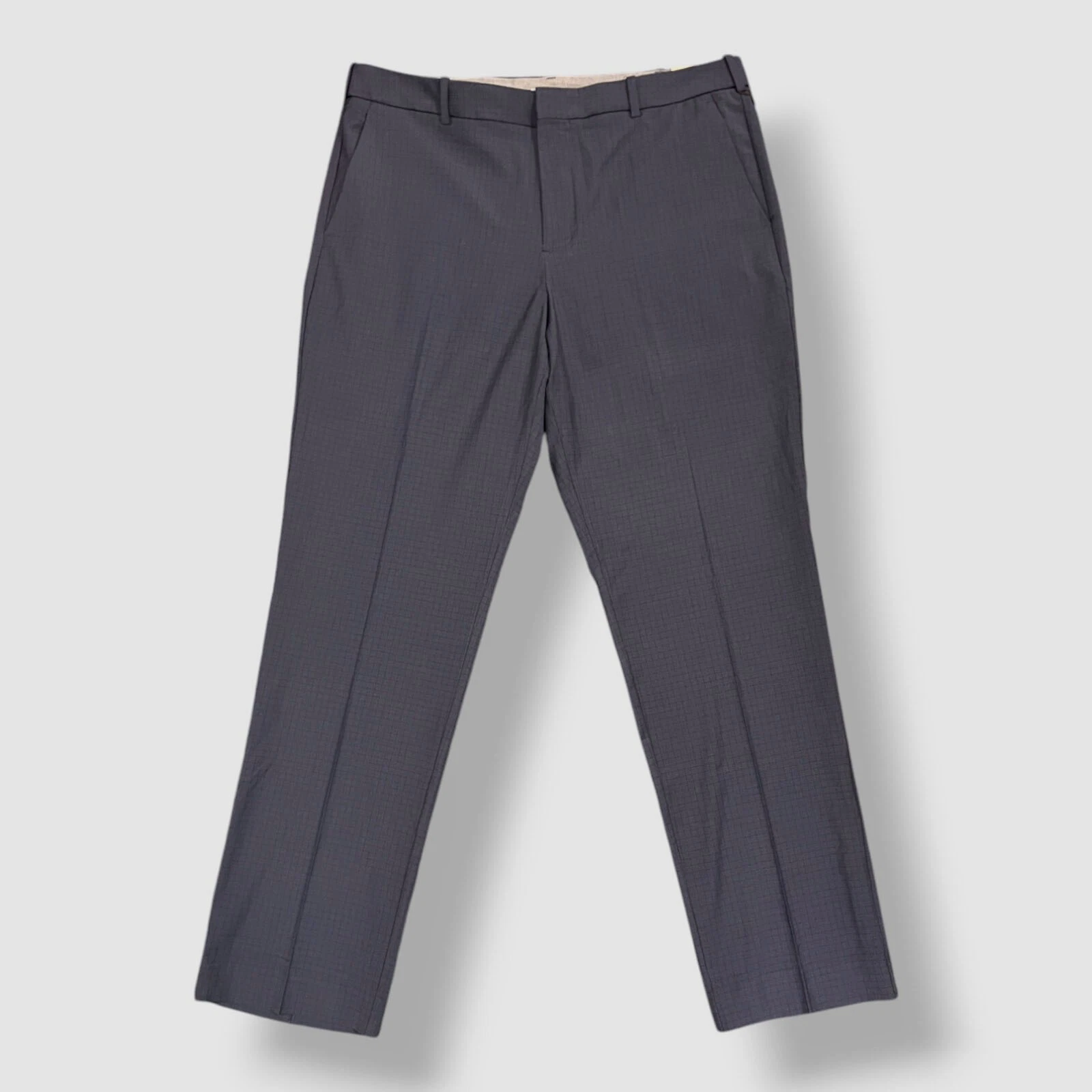 Perry Ellis Portfolio Men's Blue Modern-Fit Stretch Dress Pants Size 38W 30L