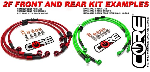 HONDA CBR929RR 2000-2001 CORE MOTO KIT PERSONALIZADO LÍNEA DE FRENO DELANTERO (2 LÍNEAS) NEGRO - Imagen 4 de 4