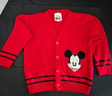 Disney Mickey Mouse Red Sweater Vintage Boy's Size 5